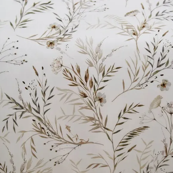 Duvet Cover Set with Embroidery - Natural, Cotton
