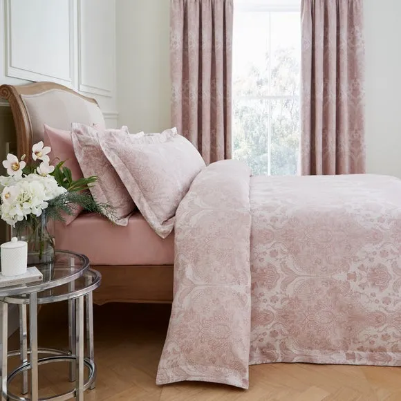 Duvet Cover Set with Paisley Design - Old Rose, Cotton