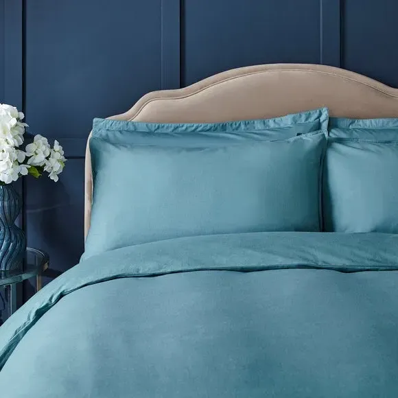Duvet Cover Set with Pillowcase - Blue, Cotton