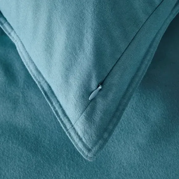 Duvet Cover Set with Pillowcase - Blue, Cotton