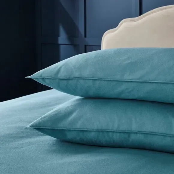 Duvet Cover Set with Pillowcase - Blue, Cotton