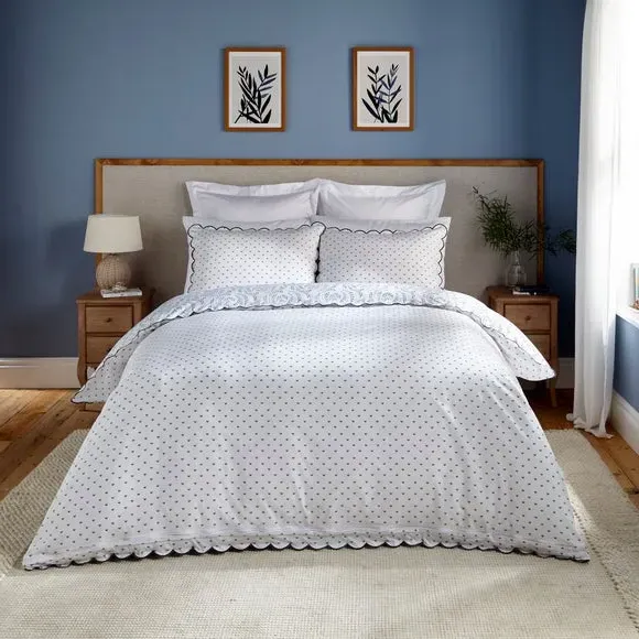 Duvet Cover Set with Pillowcase - Blue, Cotton