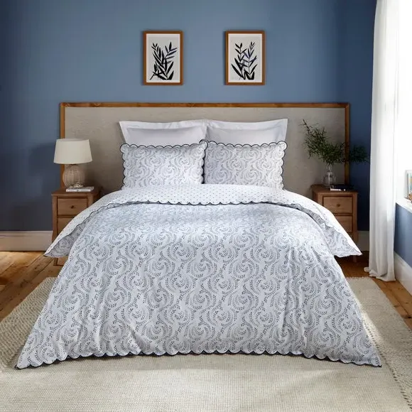 Duvet Cover Set with Pillowcase - Blue, Cotton