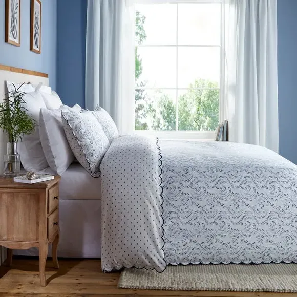 Duvet Cover Set with Pillowcase - Blue, Cotton