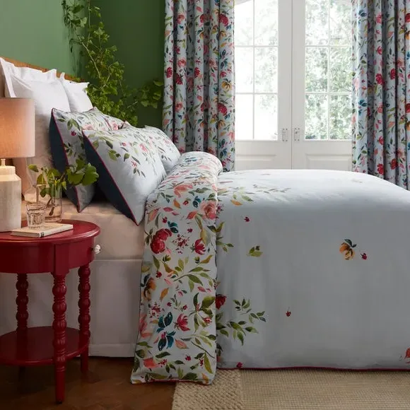 Duvet Cover Set with Pillowcase - Blue, Cotton
