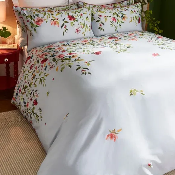 Duvet Cover Set with Pillowcase - Blue, Cotton