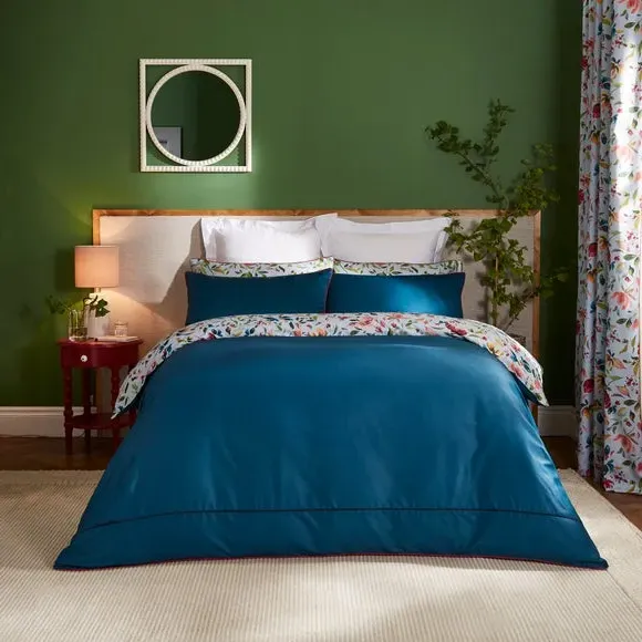 Duvet Cover Set with Pillowcase - Blue, Cotton