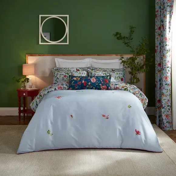Duvet Cover Set with Pillowcase - Blue, Cotton