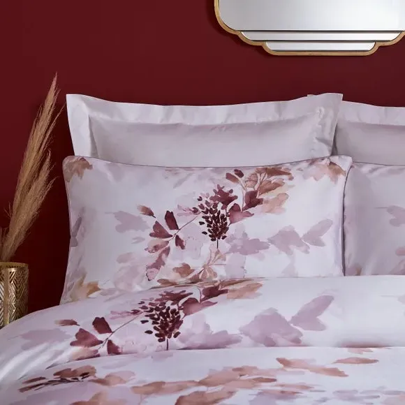 Duvet Cover Set with Pillowcase - Coral, Cotton