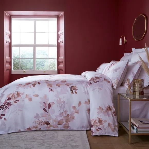 Duvet Cover Set with Pillowcase - Coral, Cotton