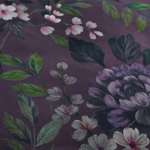 Duvet Cover Set with Pillowcase - Damson, Cotton