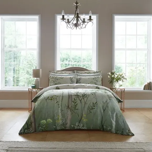 Duvet Cover Set with Pillowcase - Green, Cotton image