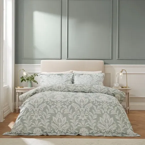 Duvet Cover Set with Pillowcase - Green, Cotton image