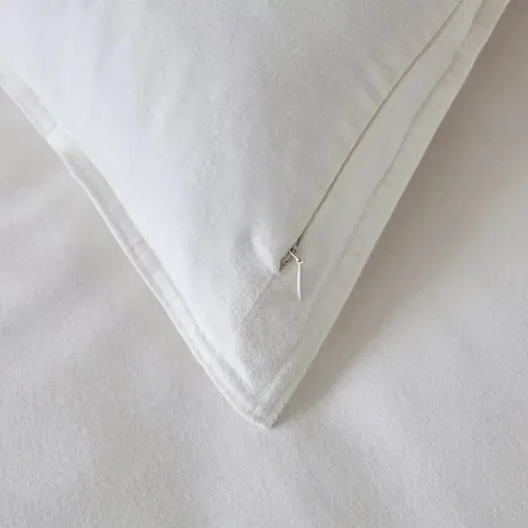 Duvet Cover Set with Pillowcase - Ivory, Cotton