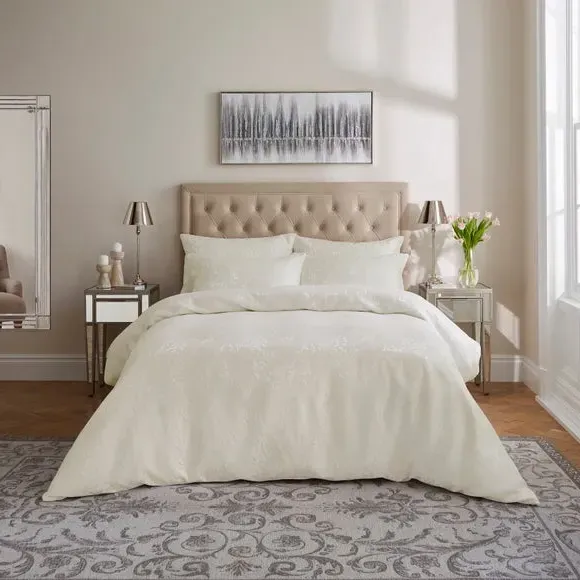 Duvet Cover Set with Pillowcase - Ivory, Cotton image