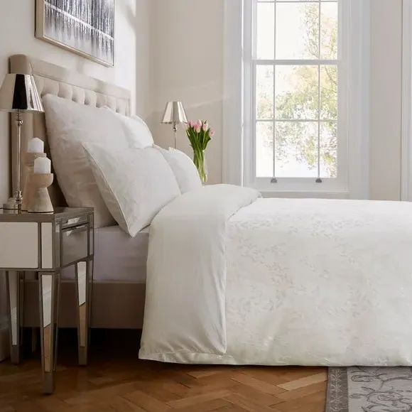 Duvet Cover Set with Pillowcase - Ivory, Cotton