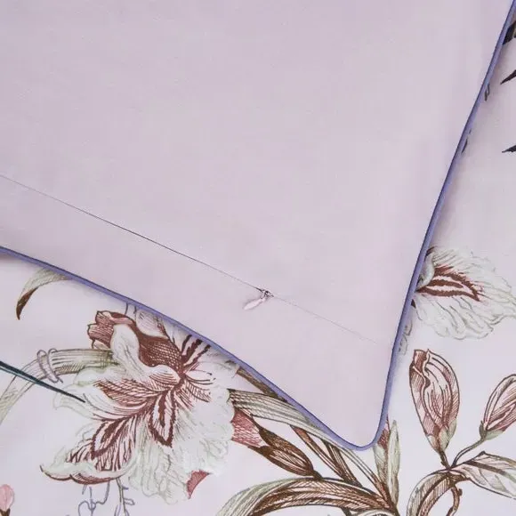 Duvet Cover Set with Pillowcase - Mauve, Cotton