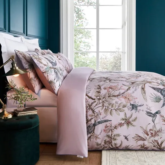 Duvet Cover Set with Pillowcase - Mauve, Cotton