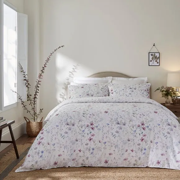 Duvet Cover Set with Pillowcase - Mauve, Cotton