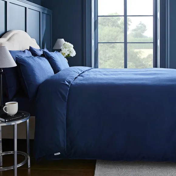 Duvet Cover Set with Pillowcase - Navy, Cotton
