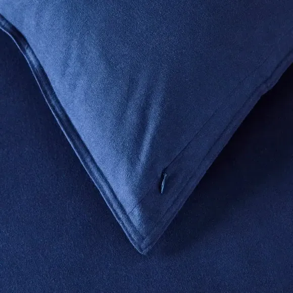 Duvet Cover Set with Pillowcase - Navy, Cotton