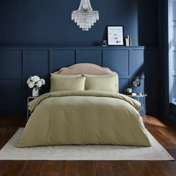 Duvet Cover Set with Pillowcase - Olive, Cotton