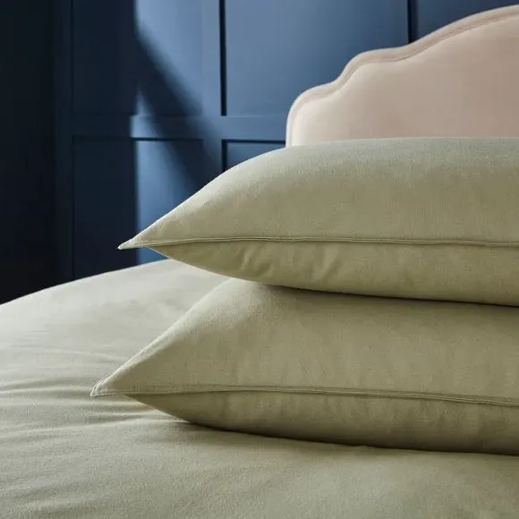 Duvet Cover Set with Pillowcase - Olive, Cotton
