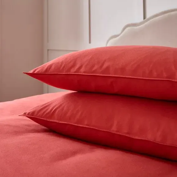 Duvet Cover Set with Pillowcase - Red, Cotton