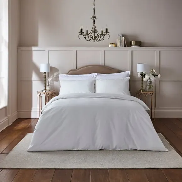 Duvet Cover Set with Pillowcase - White, Cotton