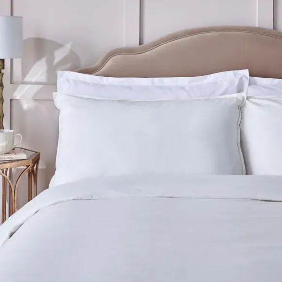 Duvet Cover Set with Pillowcase - White, Cotton