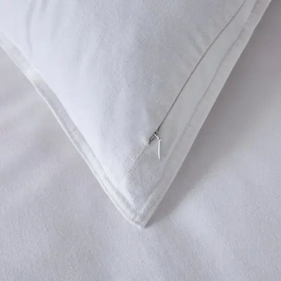 Duvet Cover Set with Pillowcase - White, Cotton