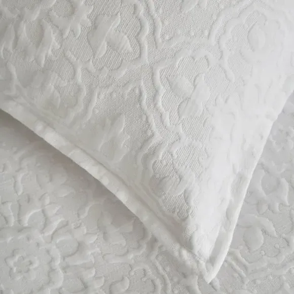 Duvet Cover Set with Pillowcase - White, Cotton