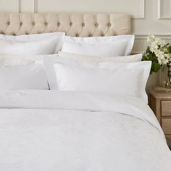 Duvet Cover Set with Pillowcase - White, Cotton