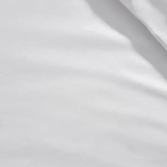 Duvet Cover with Zipper Closure - White, TENCEL