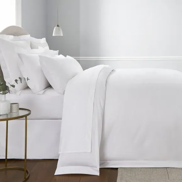 Duvet Cover with Zipper Closure - White, TENCEL