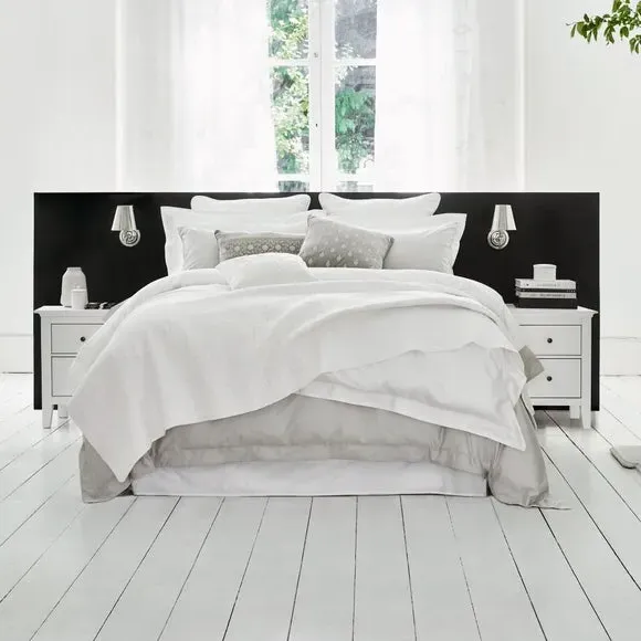 Duvet Cover with Zipper Closure - White, TENCEL
