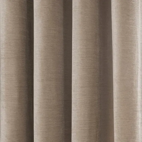 Eyelet Curtains with Lining - Cream, Cotton