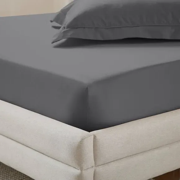Fitted Sheet 400 Thread Count - Gun Metal, Cotton