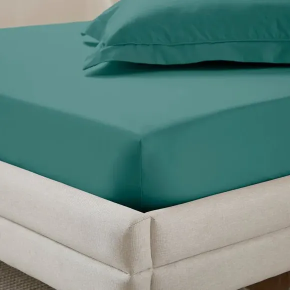 Fitted Sheet 400 Thread Count - Teal, Cotton
