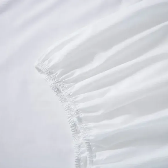 Fitted Sheet 400 Thread Count - White, Cotton