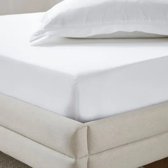Fitted Sheet 400 Thread Count - White, Cotton