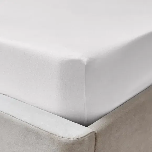 Fitted Sheet with Deep Pockets - Ivory, Cotton