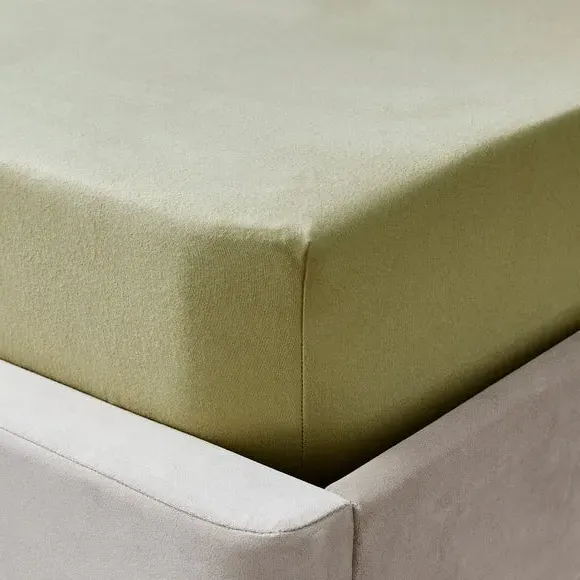 Fitted Sheet with Deep Pockets - Olive, Cotton