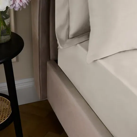 Fitted Sheet with True Grip - Champagne, Cotton