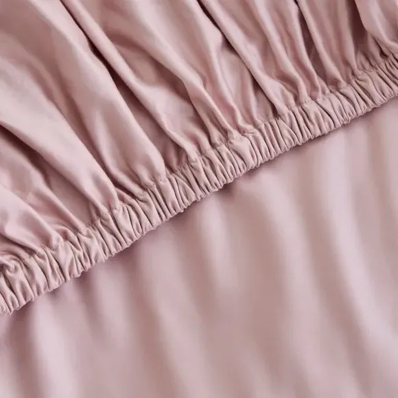 Fitted Sheet with True Grip - Pink, Cotton