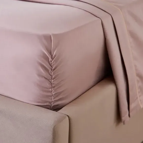 Fitted Sheet with True Grip - Pink, Cotton