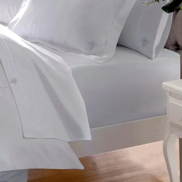 Fitted Sheet with True Grip - Silver, Cotton