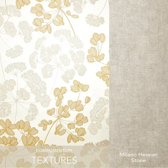 Floral Wallpaper Paste the Wall - Yellow