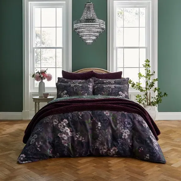 Genevieve Bedspread - Damson, Cotton