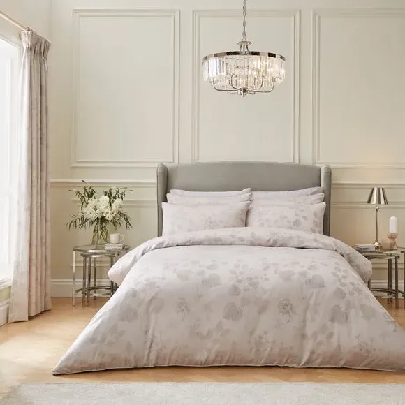 Jacquard Duvet Cover Set - Natural, Polycotton image